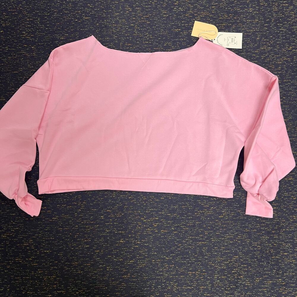 Blogilates Women's Pink Fleece Sweatshirt Crewneck 2X NWT